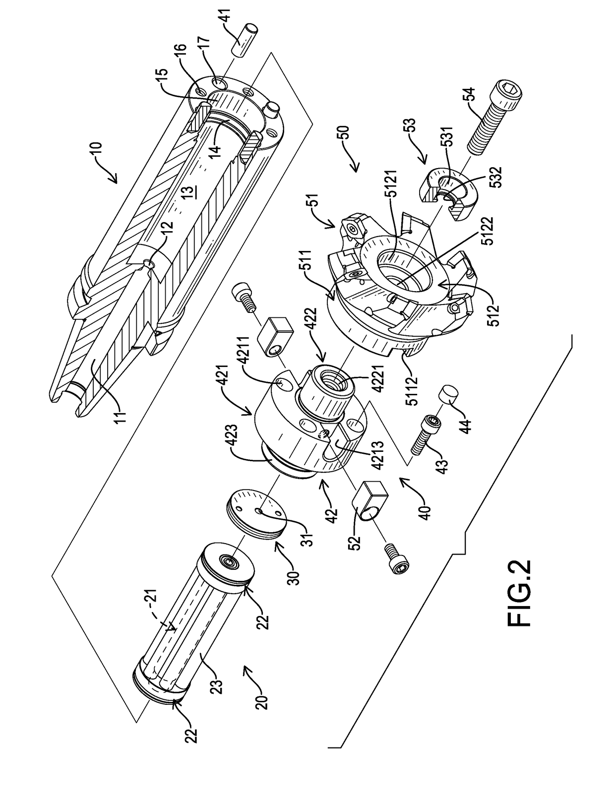 Cutter holder with vibration resistant structure