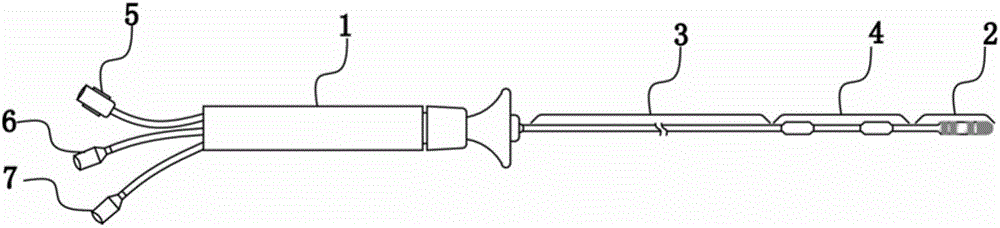 Magnetic navigation cold saline infusion frequency ablation catheter