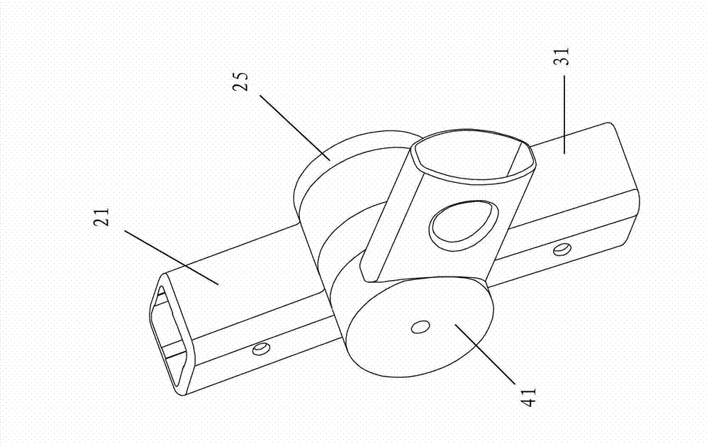 Umbrella stroller folding device related with front handrail