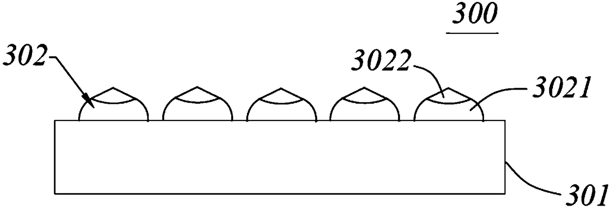 Stacked patterned LED substrate