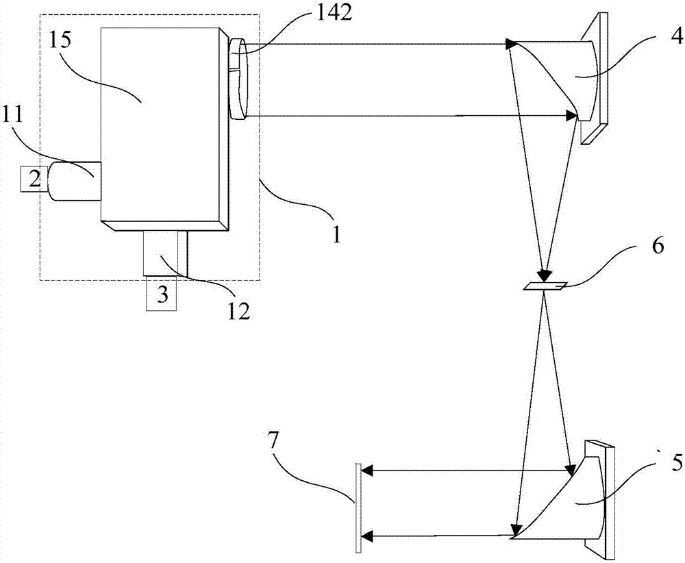 Terahertz optical path calibrator, converging and parallel optical path calibrating device