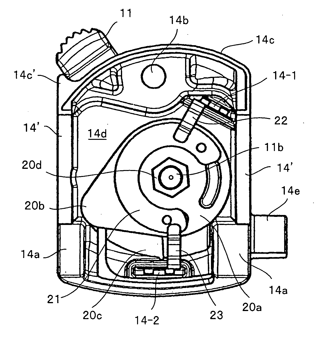 Operation unit of engine