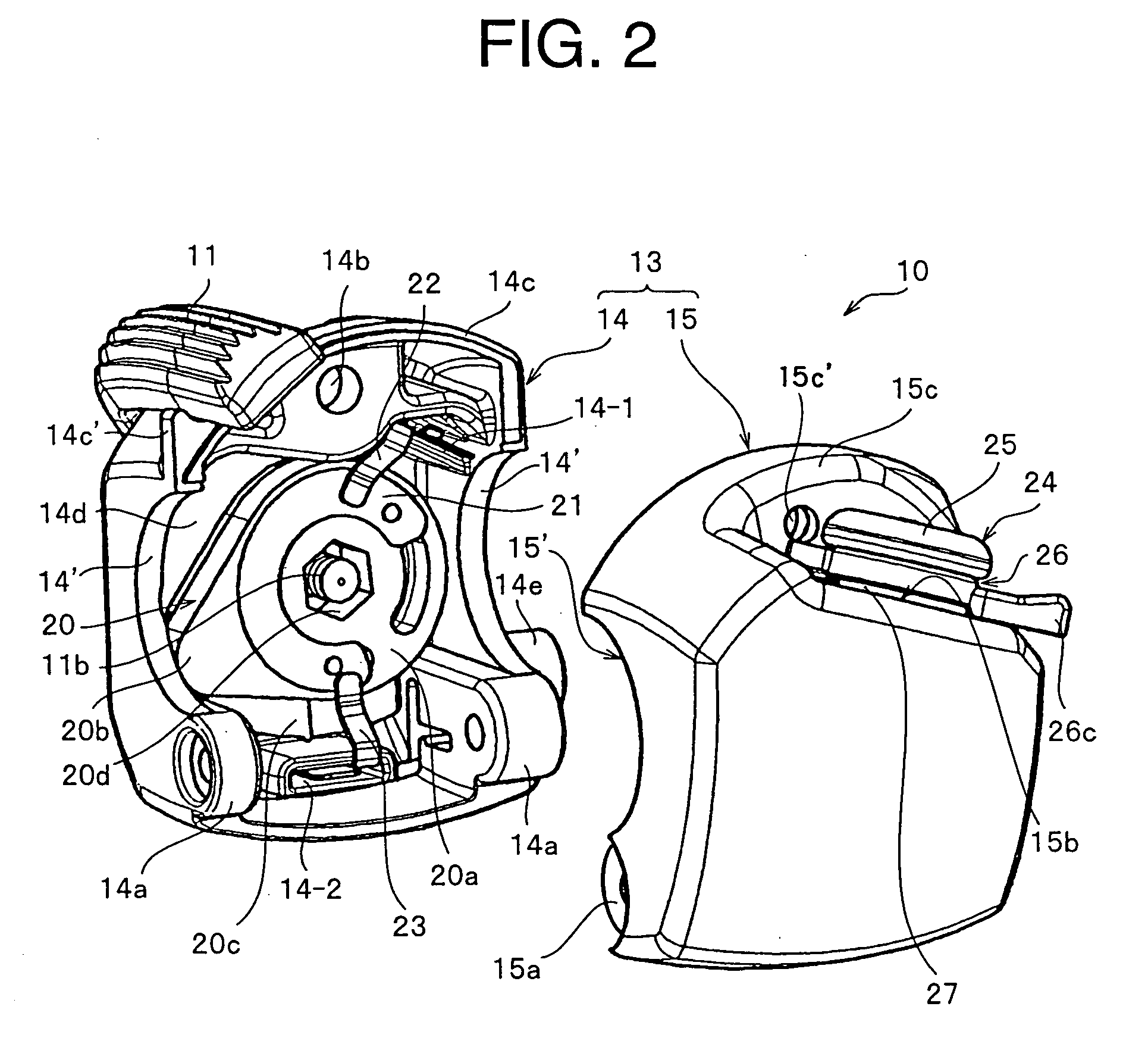 Operation unit of engine