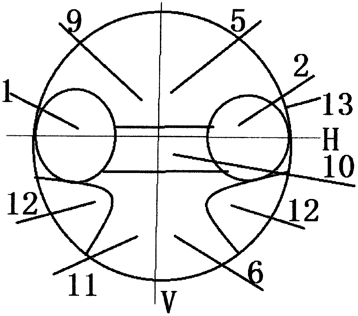 Nasal bitemporal peripheral out-of-focus spectacle lens based on ocular accommodative convergence