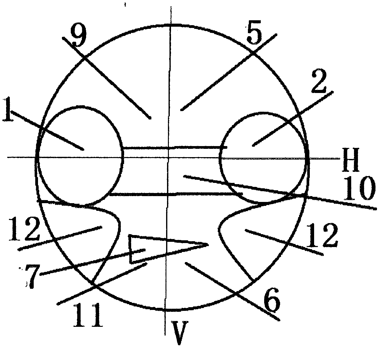 Nasal bitemporal peripheral out-of-focus spectacle lens based on ocular accommodative convergence