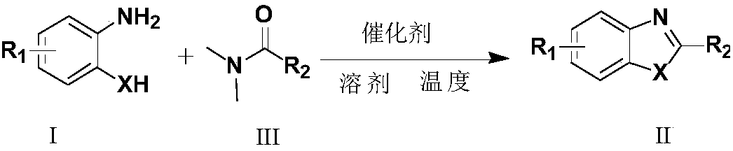 Synthesis method of 2-substituted benzoxazole, 2-substituted benzothiazole and derivatives thereof