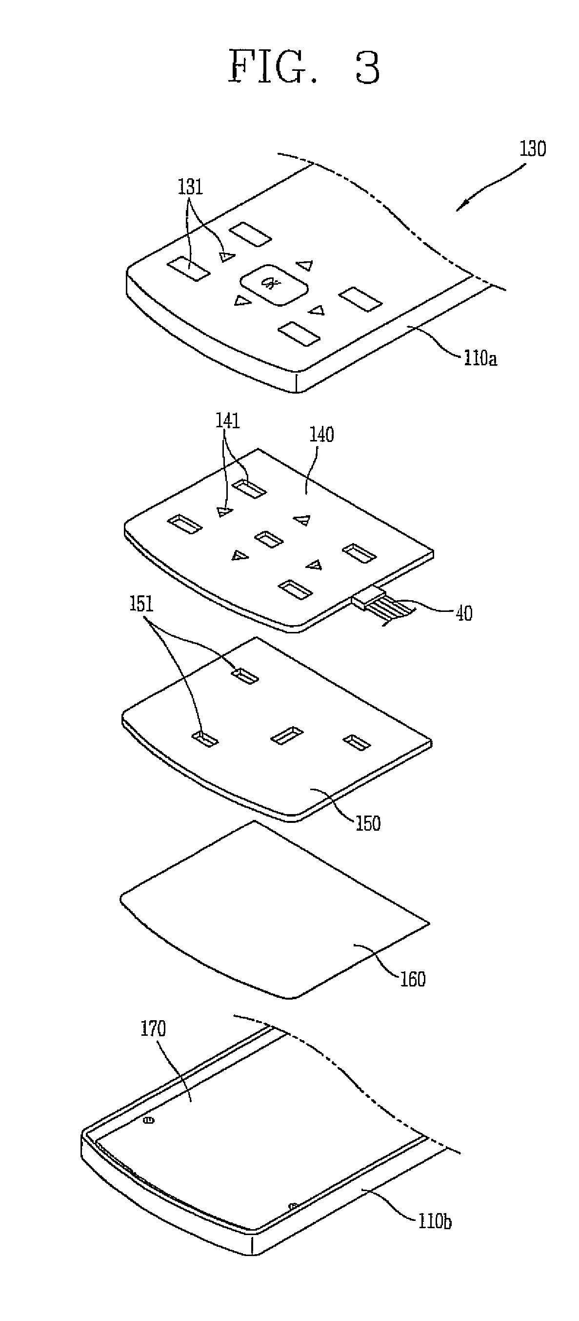 Touch key assembly for a mobile terminal