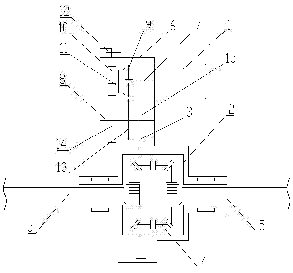 Two-speed automatic gear shifting rear axle driving system for pure electric vehicles