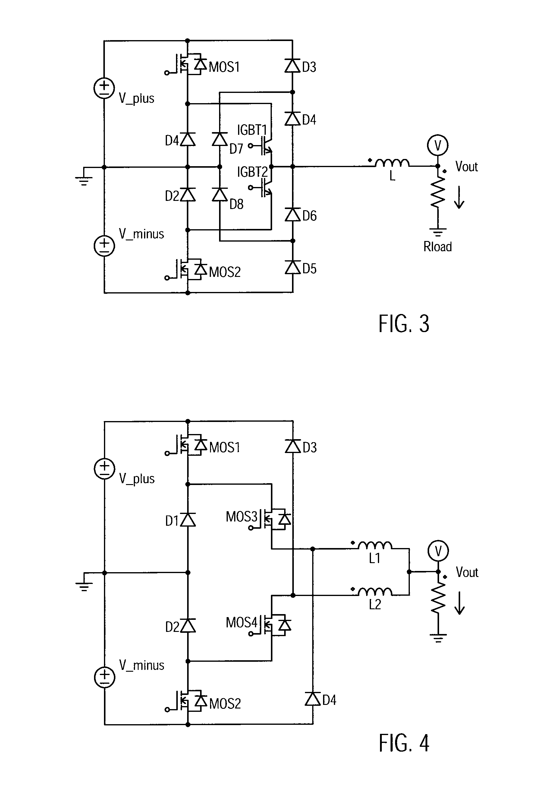 Inverter topologies usable with reactive power