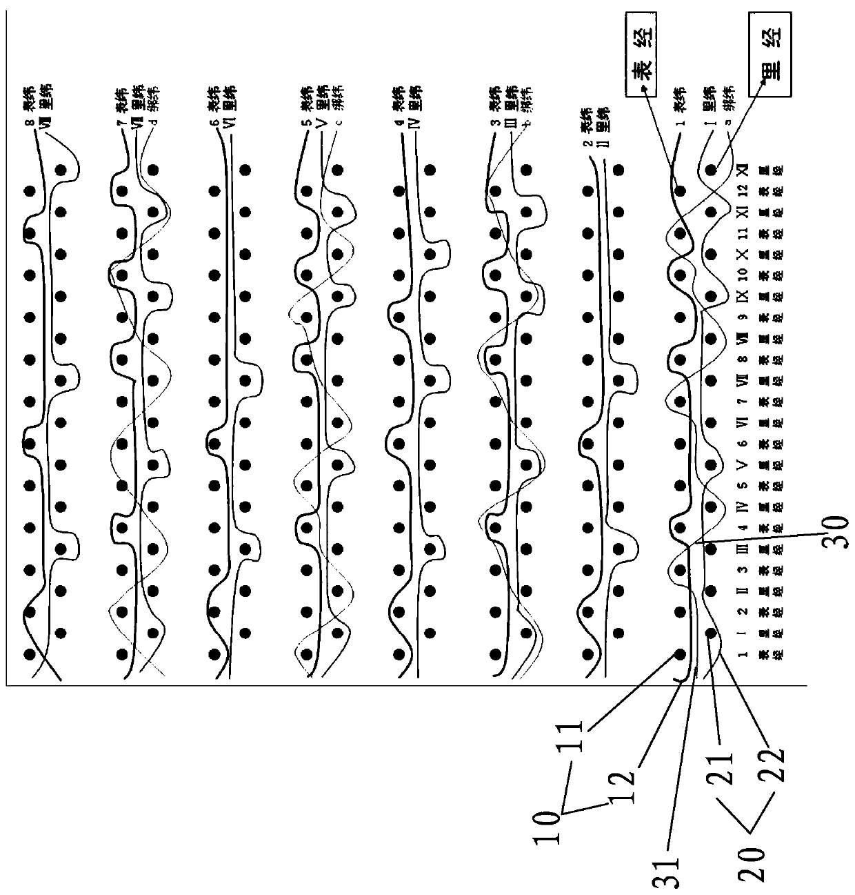 Stiff and smooth, non-deforming and non-pilling tatting air layer fabric and manufacturing method thereof