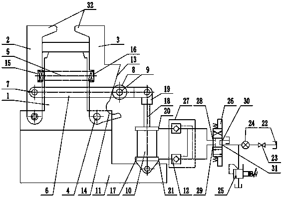 Intermittent clamping device for steel plate