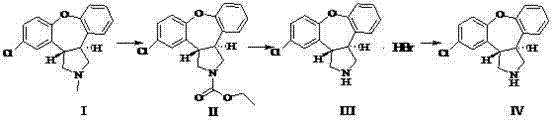 Preparation method of trans-5-chloro-2,3,3a,12b-tetrahydro-1H-dibenzo[2,3:6,7]oxepino[4,5-c]pyrrole