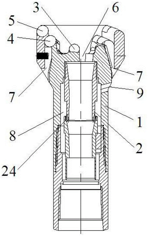 Anti-sloughing hole reverse circulation sampling bit