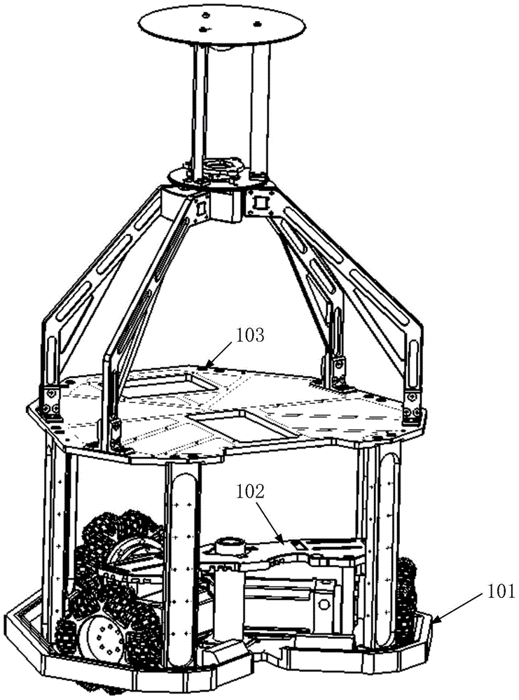 Integrated soccer robot structure