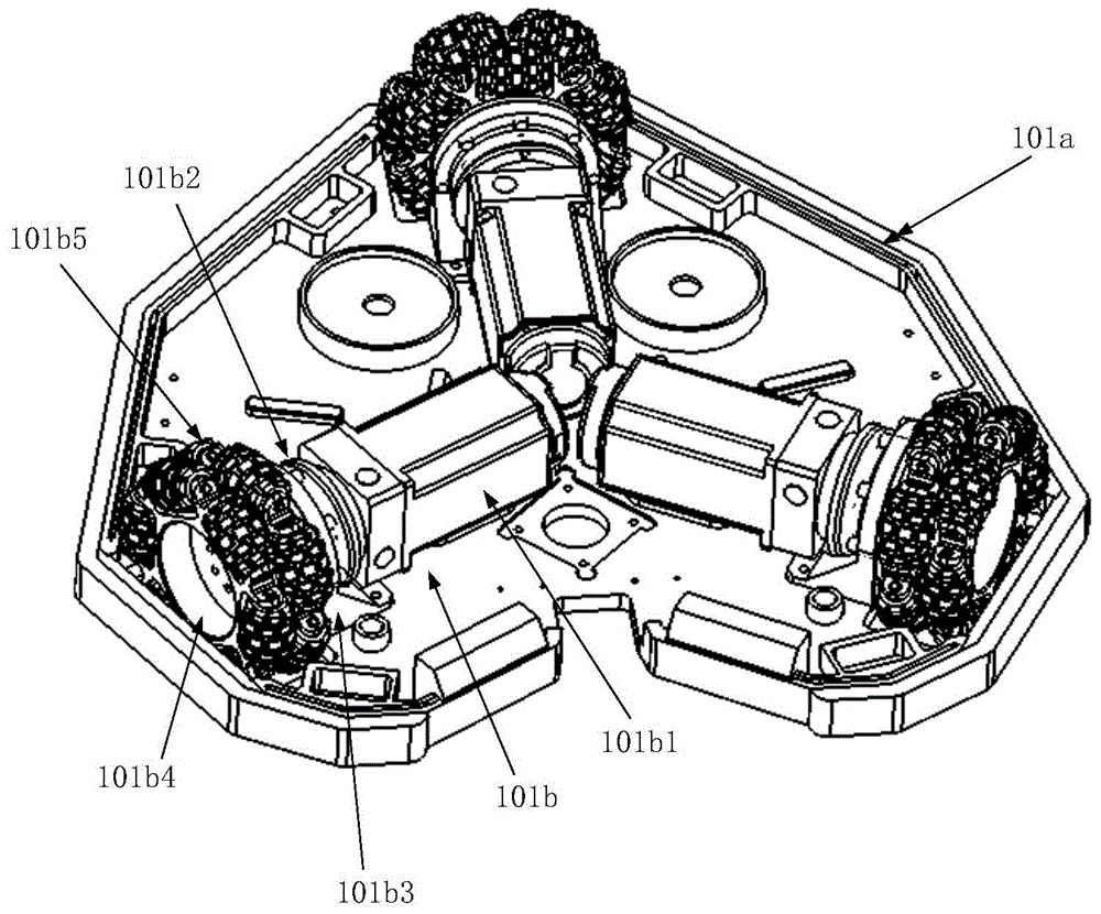 Integrated soccer robot structure