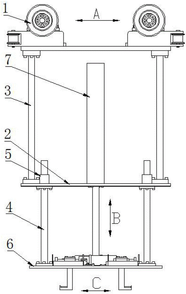 Battery extracting mechanism of full-automatic AGV battery replacement system