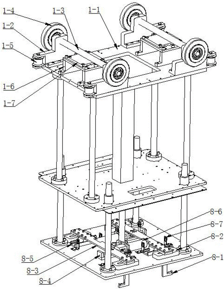 Battery extracting mechanism of full-automatic AGV battery replacement system