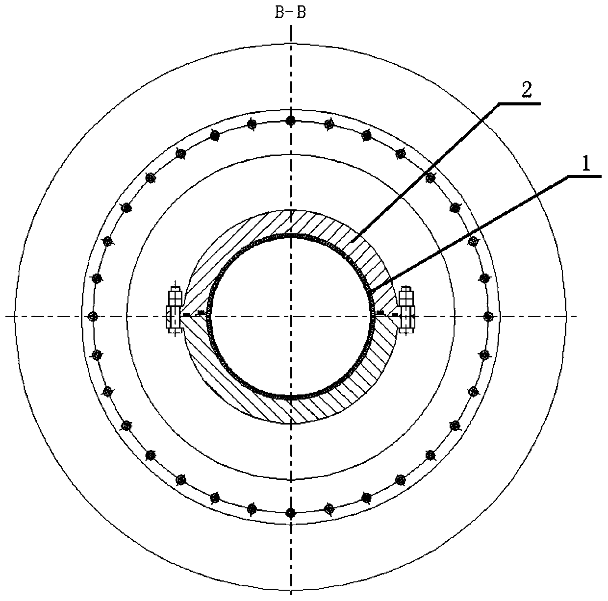 Nozzle throat section with annular reinforcing ribs