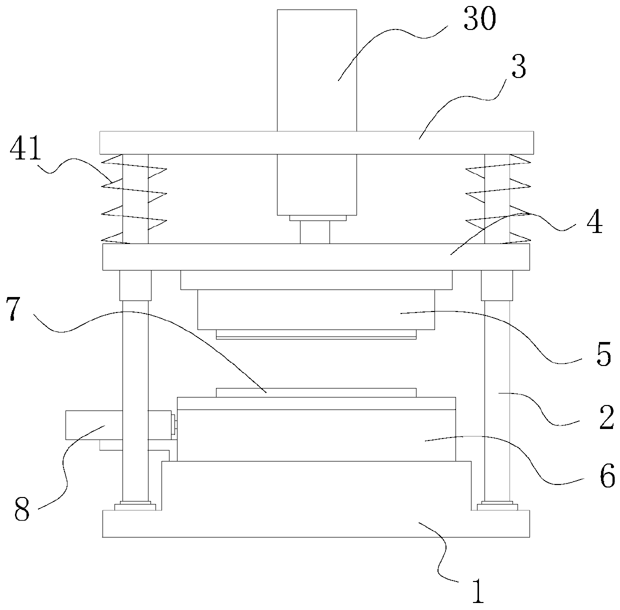 New energy automobile battery shell punch forming device