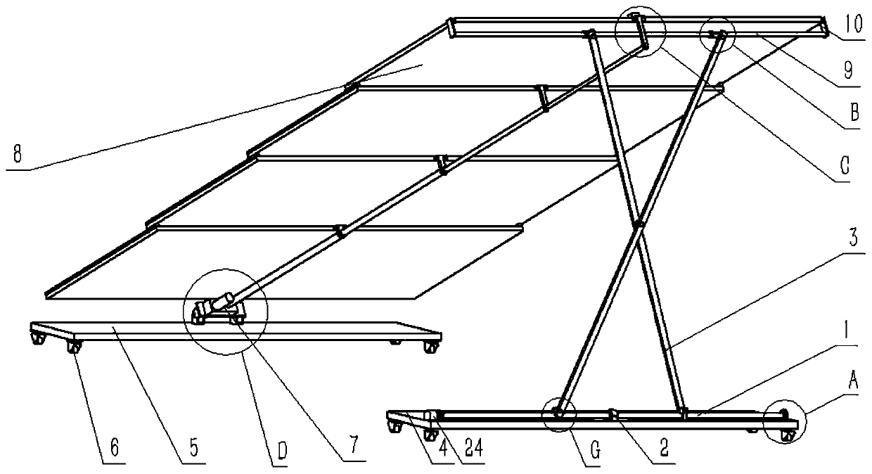 Portable photovoltaic bracket