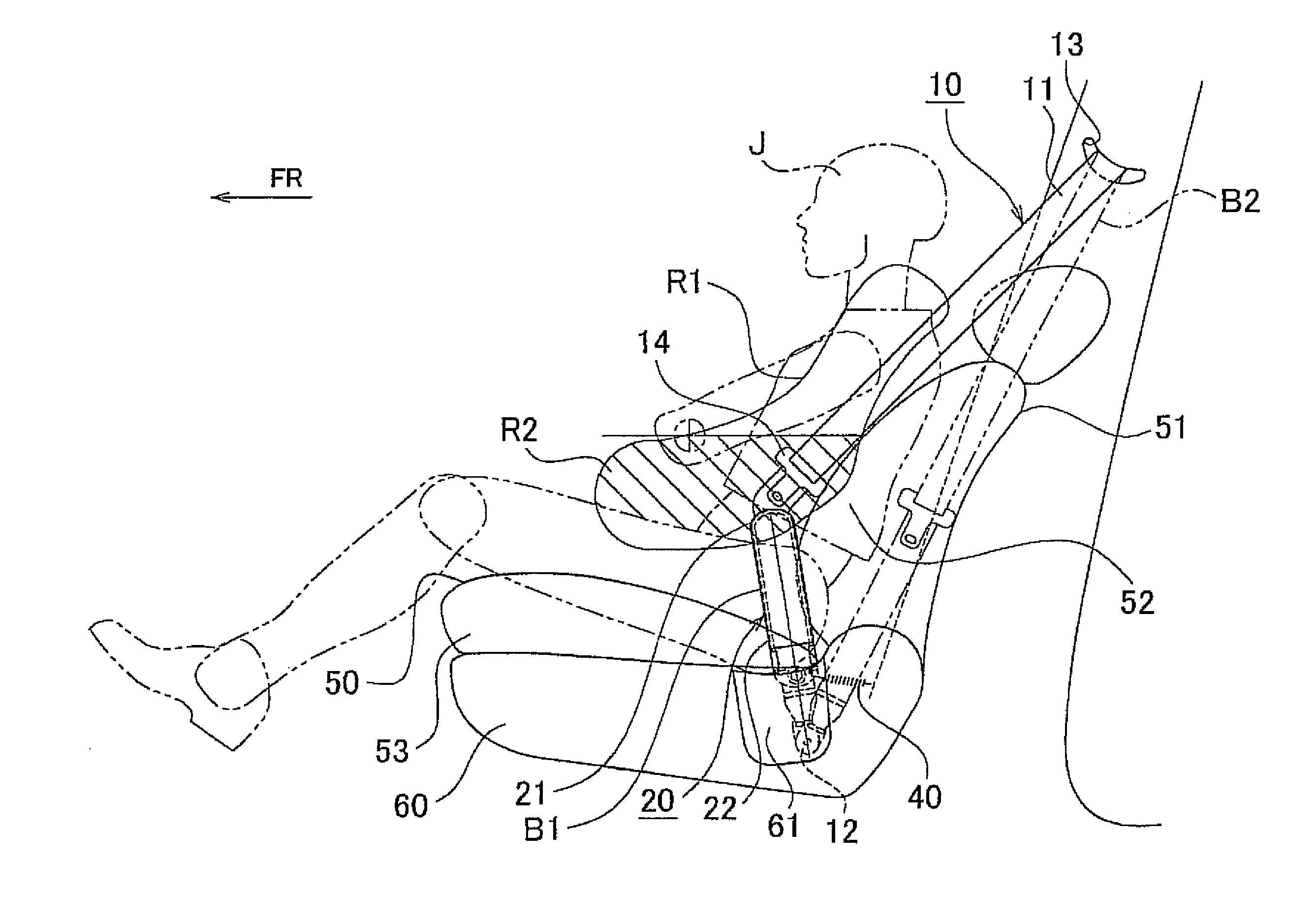 Vehicle seat belt apparatus