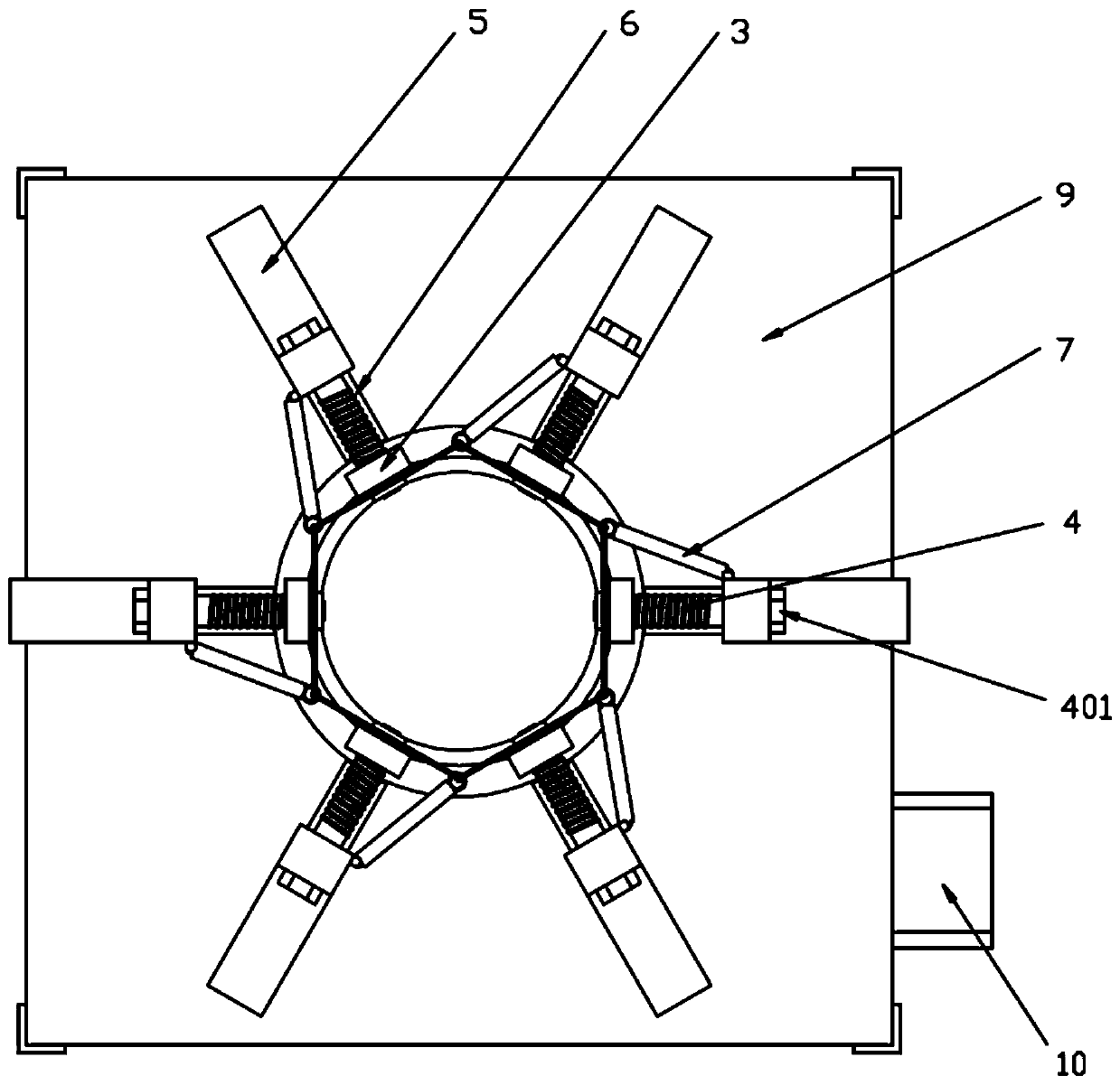 A plug-and-cut banana combing device that can adaptively embrace banana stems