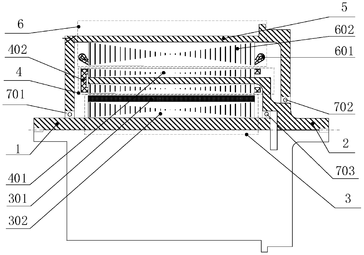 Squirrel-cage conductor rotor brushless power feedback type permanent magnet speed regulator