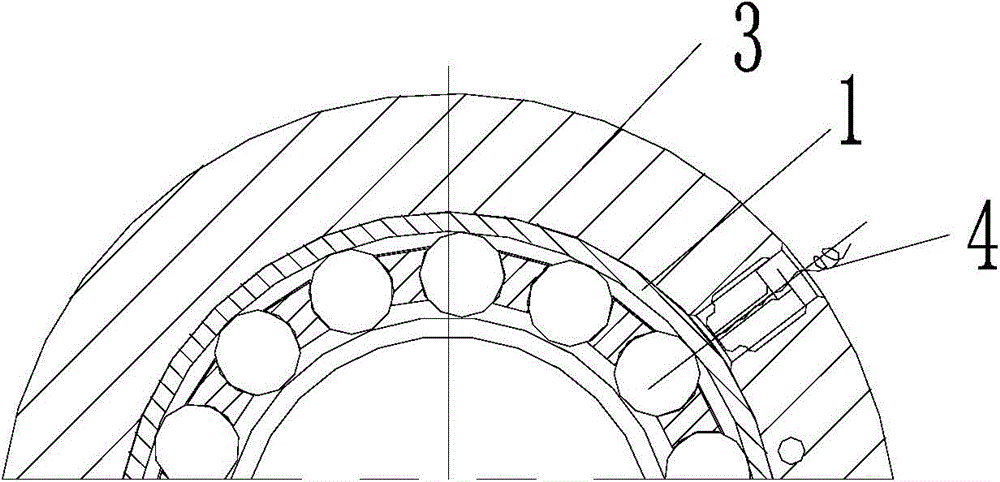 Bearing temperature measuring probe fixing device