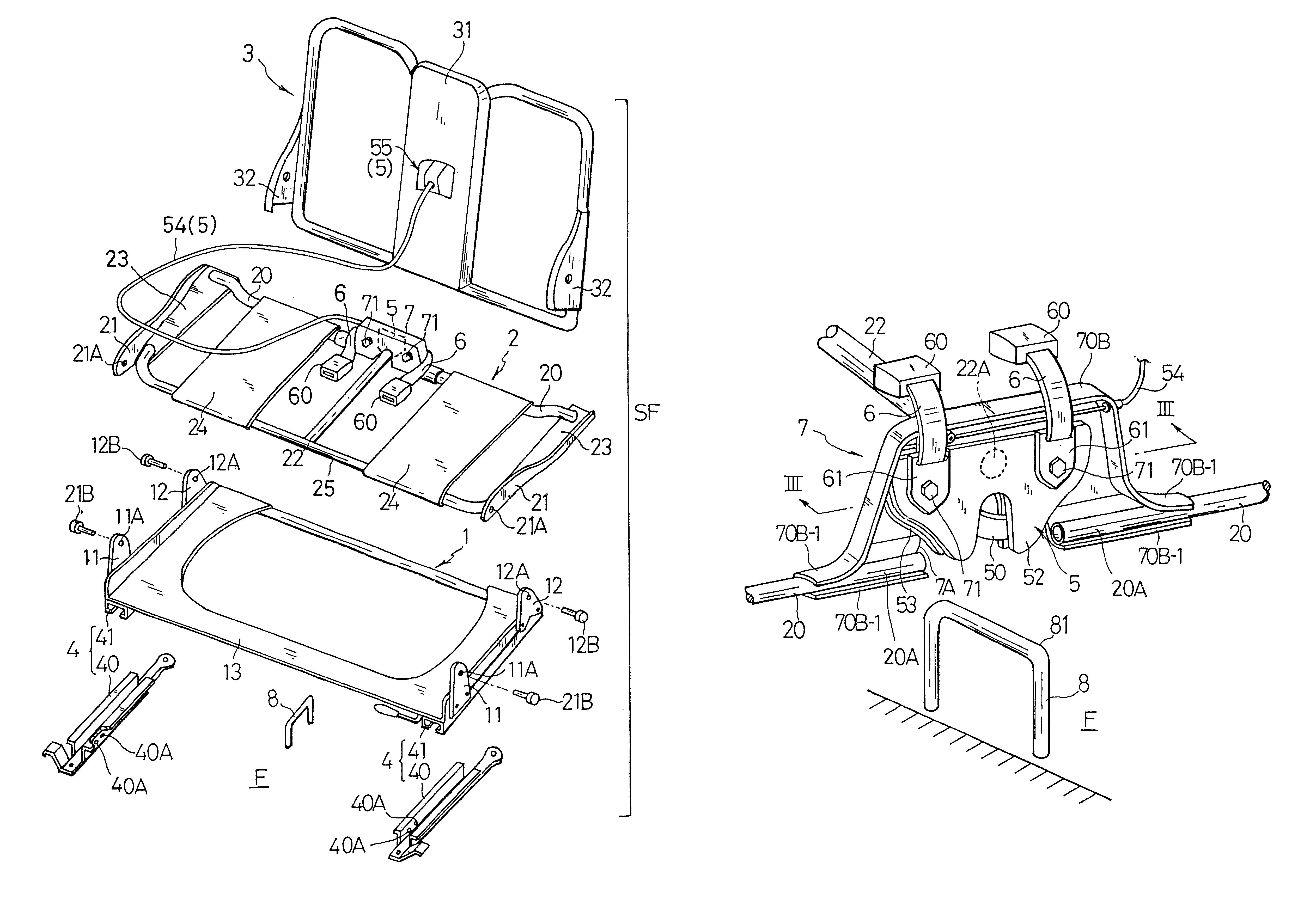 Structure of seat for vehicle