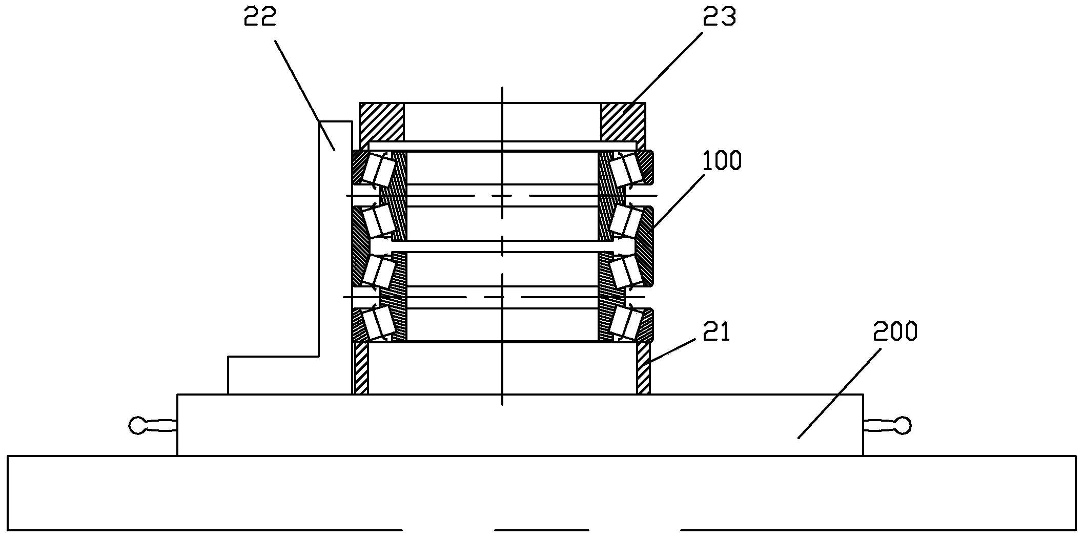 Method for adjusting working clearances of antifriction bearings of rolling device of seamless steel tube cold rolling mill