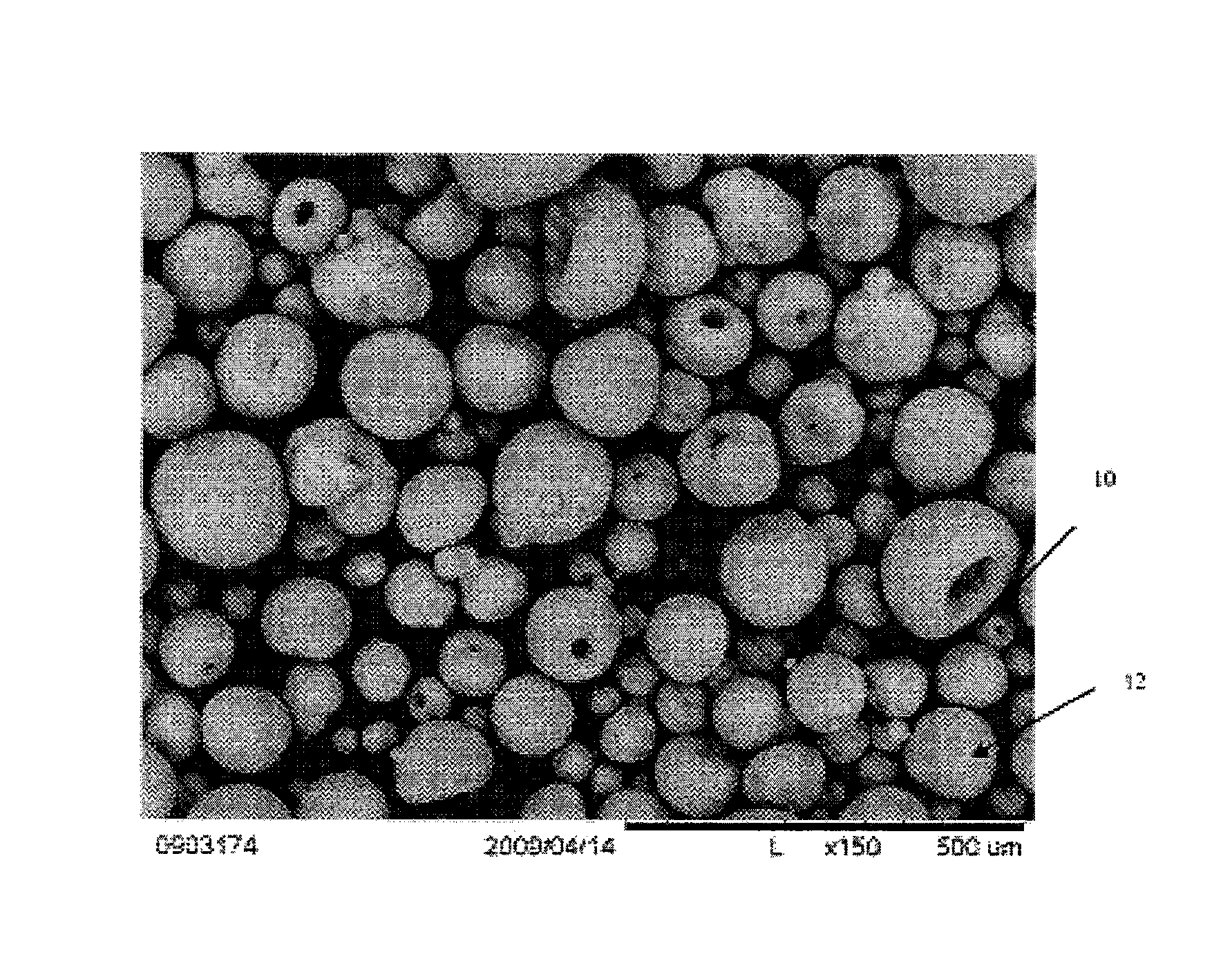 Powder comprising stabilized zirconia granules and a binder having Tg of 25C or lower