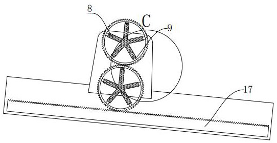 Punching device for contradictory fit dynamic probing collection type short iron pipe machining