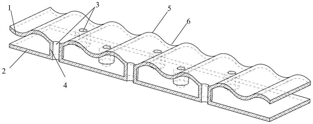 Corrugated turbulent flow plane cooling device and application