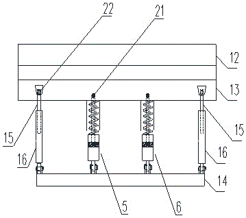 Downwards transportation belt machine anti-sliding damping system for coal mine