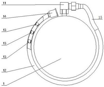 Open type rotating oil station with annular breathing pipes