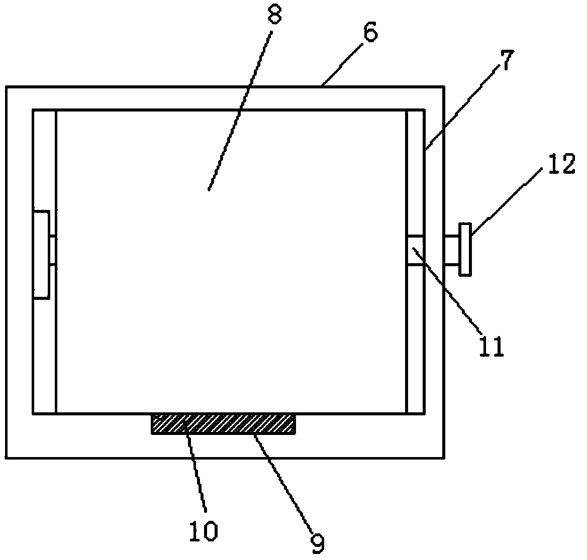 A teacher computer desk with auxiliary heat dissipation function