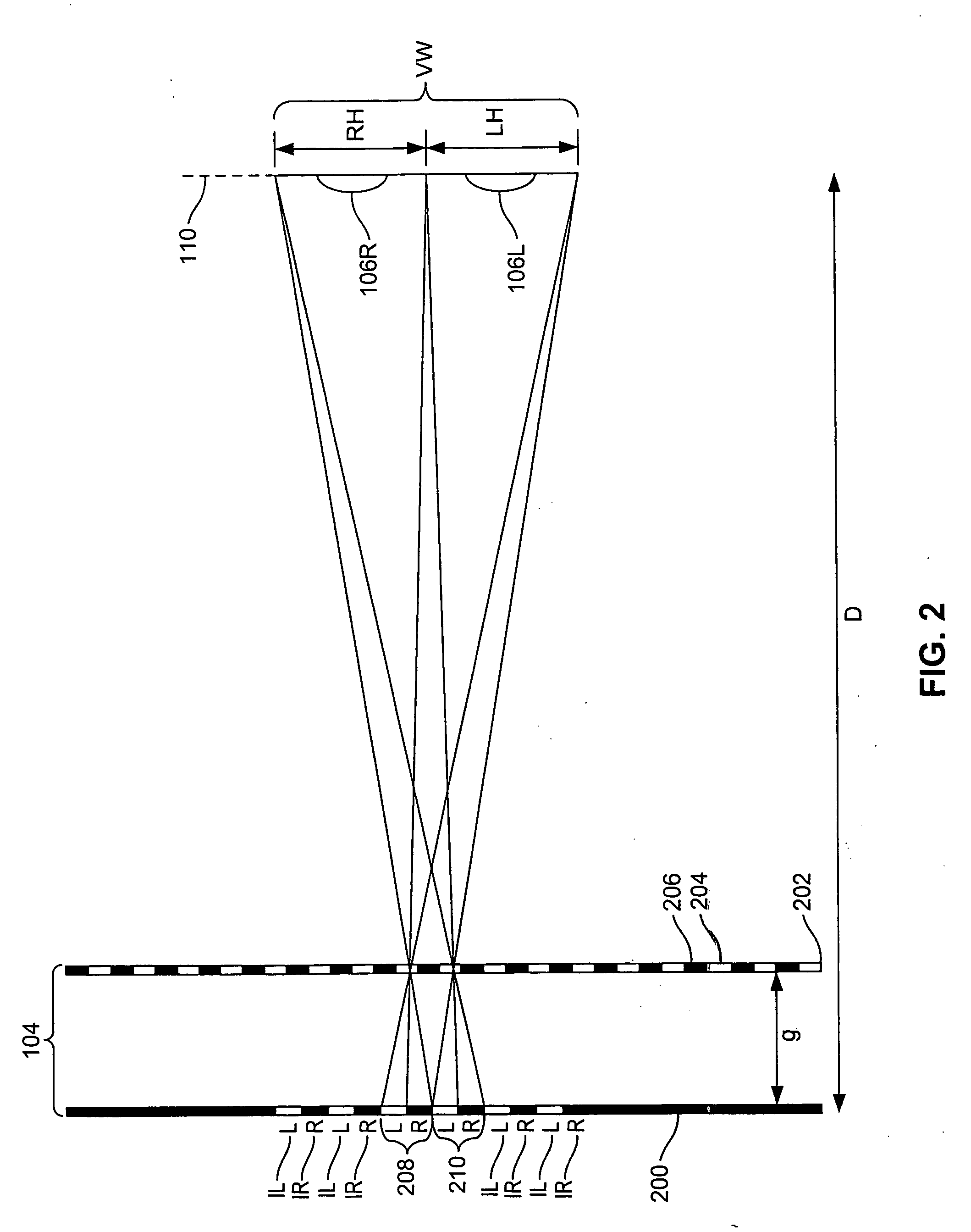 Eye detection system and method for control of a three-dimensional display