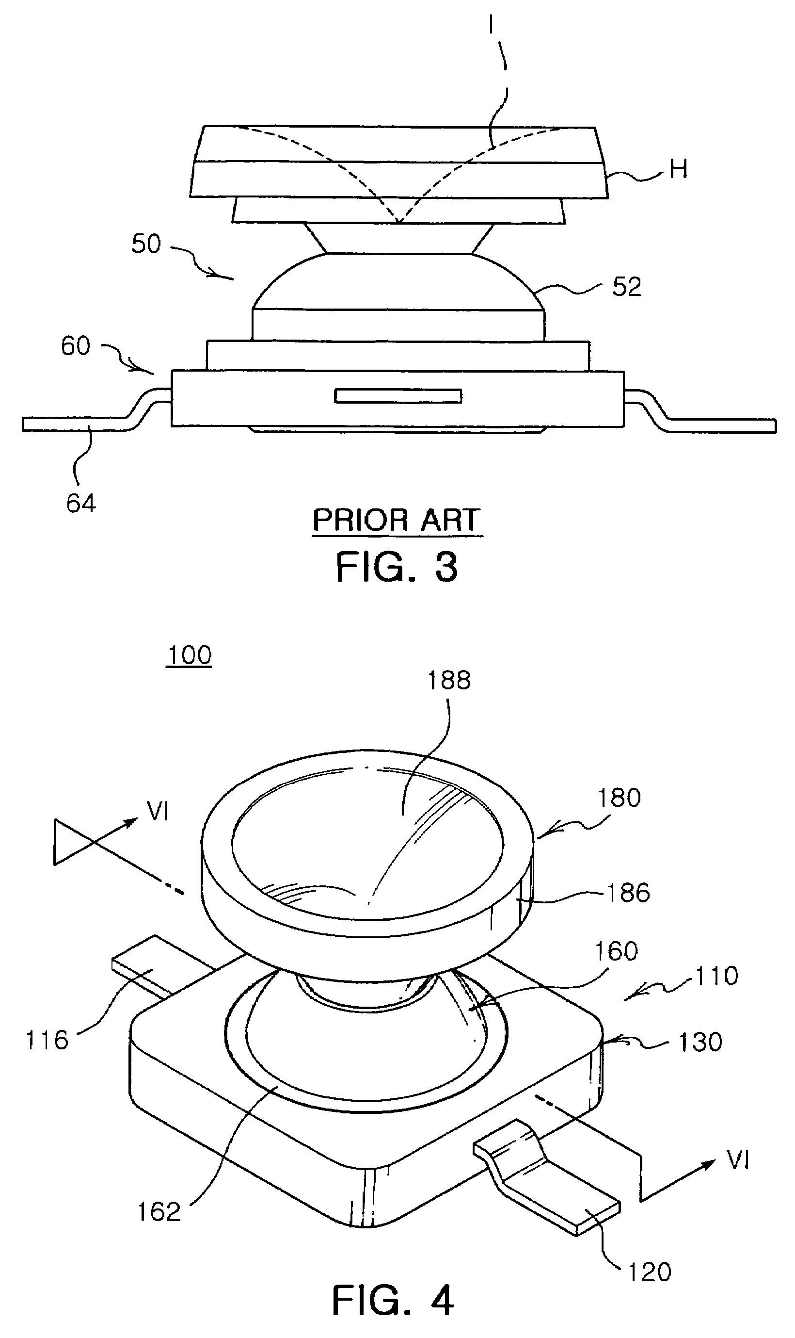 Light emitting diode package having dual lens structure for lateral light emission