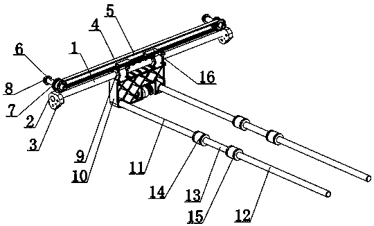 A roller brush set adjustment device for brushing printing drive rollers