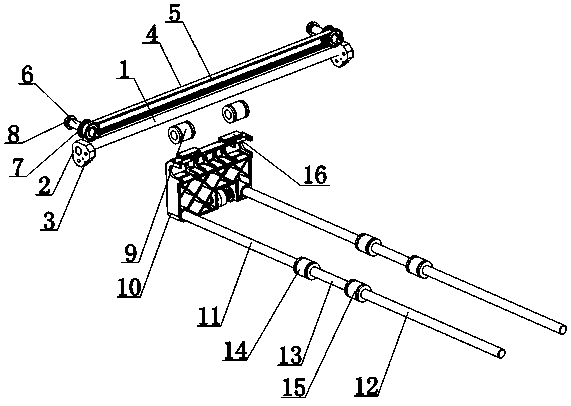 A roller brush set adjustment device for brushing printing drive rollers