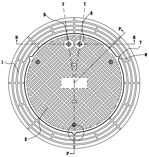 Pit well cover with mechanical password locks and cam locking locating