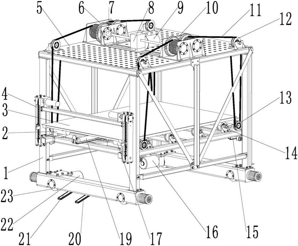 Full-automatic stacking system for large cement component steam curing kiln and control method of system