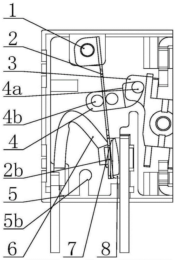 Moving contact push mechanism of magnetic latching relay