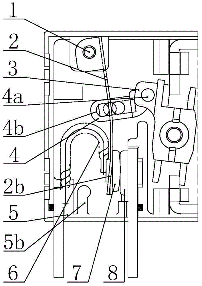 Moving contact push mechanism of magnetic latching relay