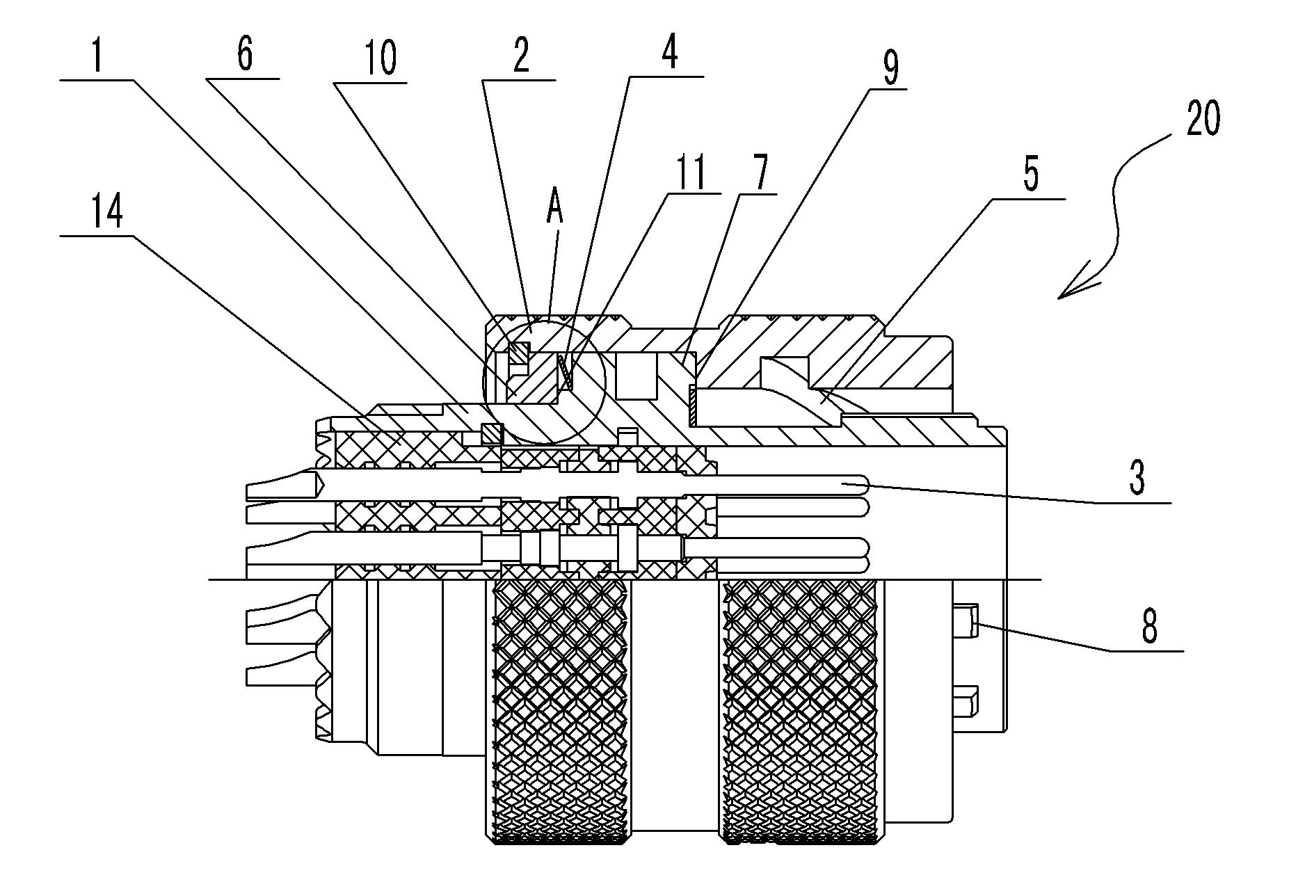 Locking and sealing electric connector