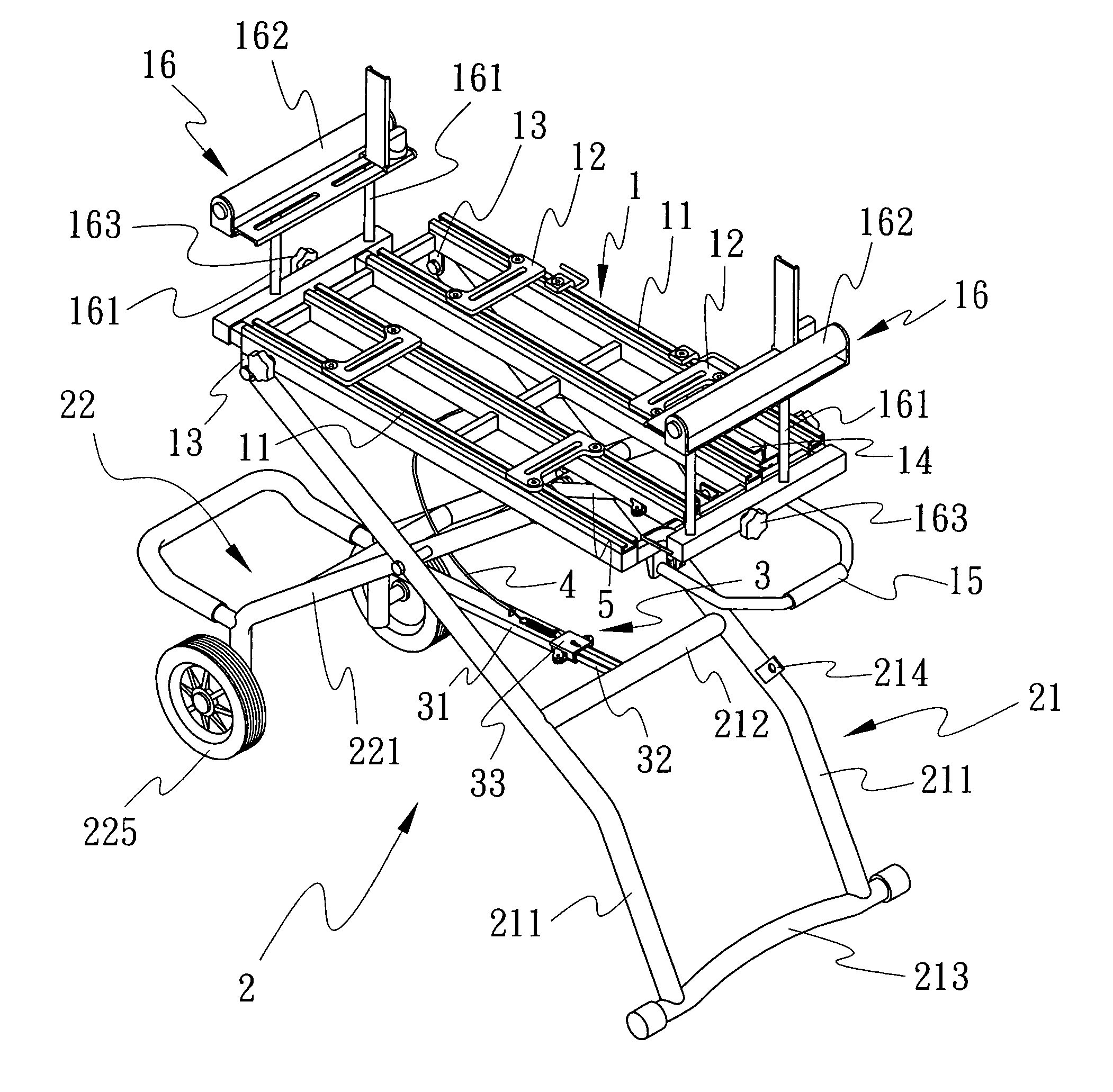 Cutting machine push cart