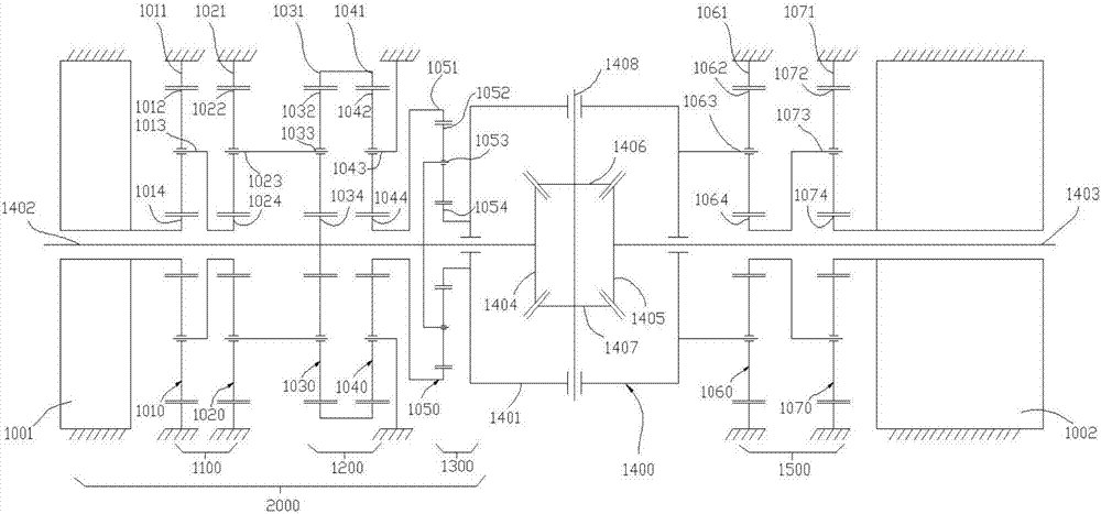 Electric differential device with torque fixed-direction distribution function