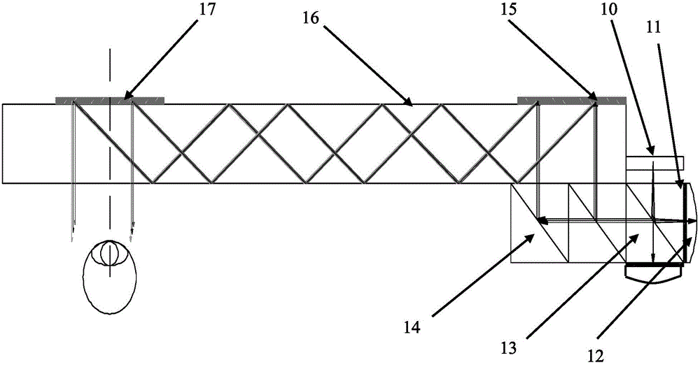 Conjugated narrow-band tri-phosphor staggered volume holographic grating waveguide near-to-eye optical display device