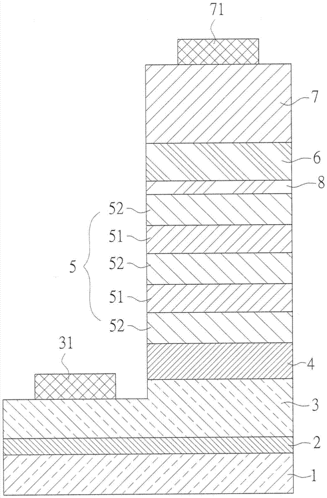 Nitride semiconductor structure and semiconductor light emitting element