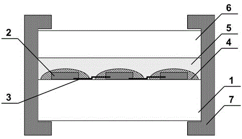 Perovskite solar cell module package structure and package method